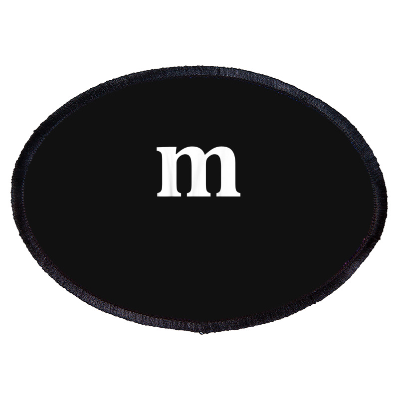 Funny Letter M Last Minute Halloween Group Costume Matching Oval Patch | Artistshot