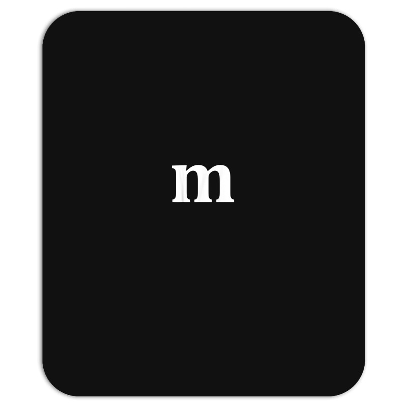 Funny Letter M Last Minute Halloween Group Costume Matching Mousepad | Artistshot