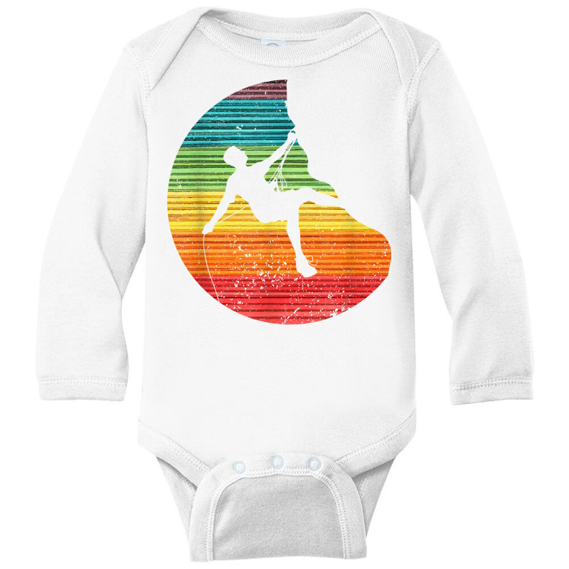 Climbing Silhouette Climbing Bouldering Freeclimbing T Shirt Long Sleeve Baby Bodysuit | Artistshot