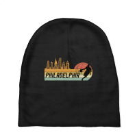 Basketball Fans Philadelphia Cityscape Baby Beanies | Artistshot