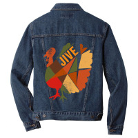 Thanksgiving Turkey Happy Thanksgiving Jive Turkey Men Denim Jacket | Artistshot