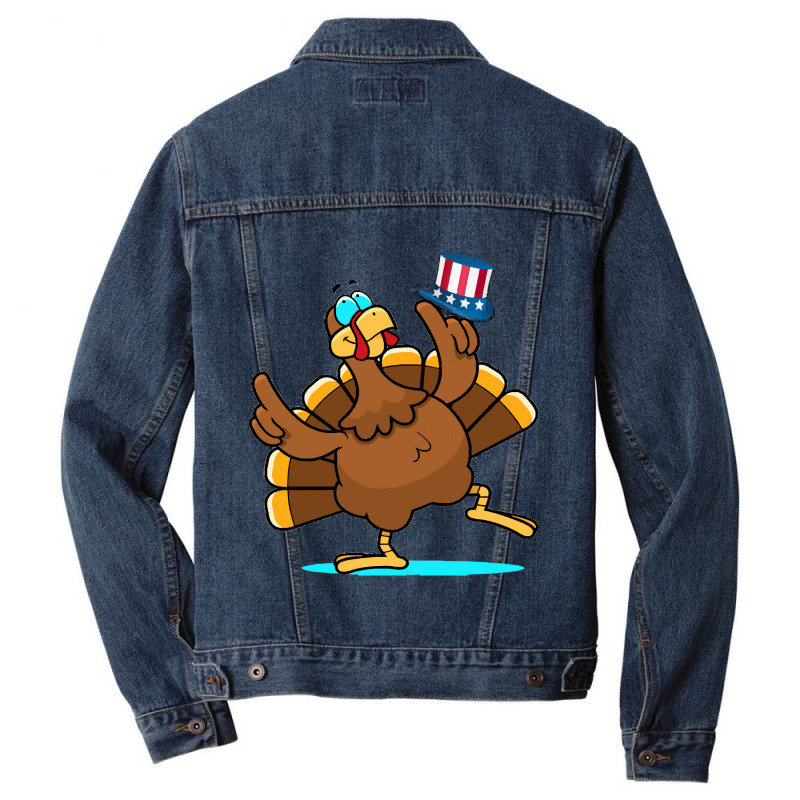 Thanksgiving Turkey Happy Thanksgiving Turkey Day Funny Gift Men Denim Jacket | Artistshot