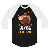 Thanksgiving Turkey Here For Pie Thanksgiving Funny Turkey Face Mask G 3/4 Sleeve Shirt | Artistshot