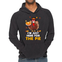 Thanksgiving Turkey Here For Pie Thanksgiving Funny Turkey Face Mask G Vintage Hoodie | Artistshot