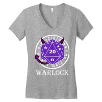 D20 Dice Warlock Rpg Class Tabletop Roleplaying Gift T Shirt Women's V-neck T-shirt | Artistshot