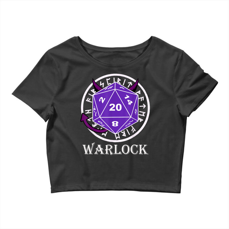 D20 Dice Warlock Rpg Class Tabletop Roleplaying Gift T Shirt Crop Top by cm-arts | Artistshot