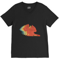 Dragon Retro Vintage Color V-neck Tee | Artistshot