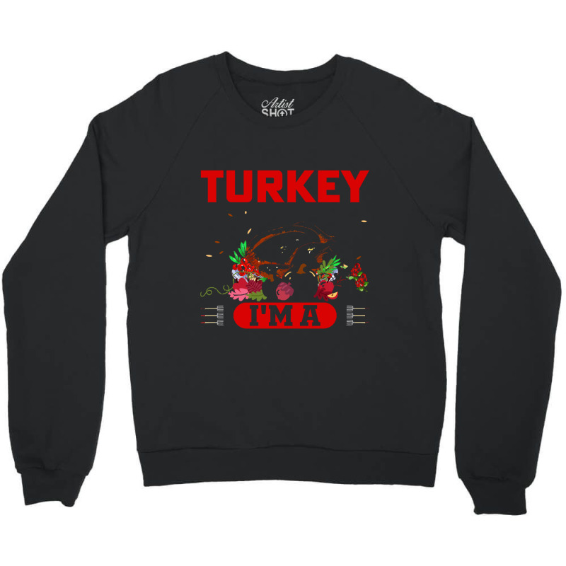 Thanksgiving Turkey I Don't See Any Turkey I'm A Flamingo Crewneck Sweatshirt | Artistshot