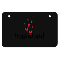 Ofw Mabuhay Love Hearts Statement Atv License Plate | Artistshot