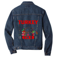 Thanksgiving Turkey I Don't See Any Turkey I'm A Flamingo_ Men Denim Jacket | Artistshot