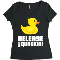 Release The Quackin! Yellow Rubber Ducks Women's Triblend Scoop T-shirt | Artistshot