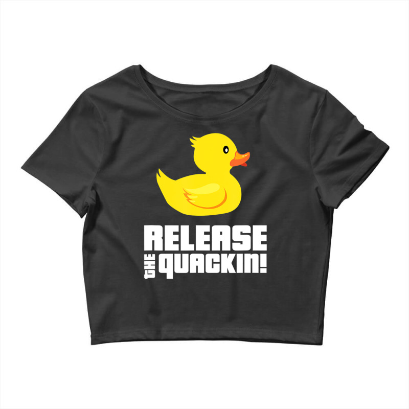 Release The Quackin! Yellow Rubber Ducks Crop Top by cm-arts | Artistshot