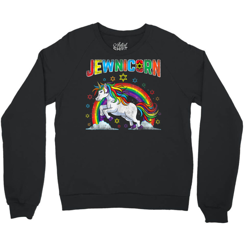 Jewnicorn Jewish Unicorn Hanukkah Chanukah Crewneck Sweatshirt | Artistshot