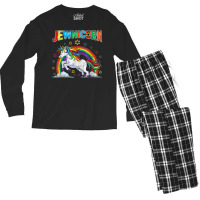 Jewnicorn Jewish Unicorn Hanukkah Chanukah Men's Long Sleeve Pajama Set | Artistshot