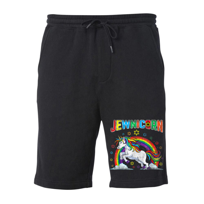 Jewnicorn Jewish Unicorn Hanukkah Chanukah Fleece Short | Artistshot