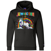 Jewnicorn Jewish Unicorn Hanukkah Chanukah Champion Hoodie | Artistshot