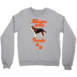 Sleeps With Beagle Crewneck Sweatshirt | Artistshot