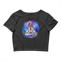 Yoga Meditating Astronaut In The Galaxy Lotus Meditation Tank Top Crop Top | Artistshot