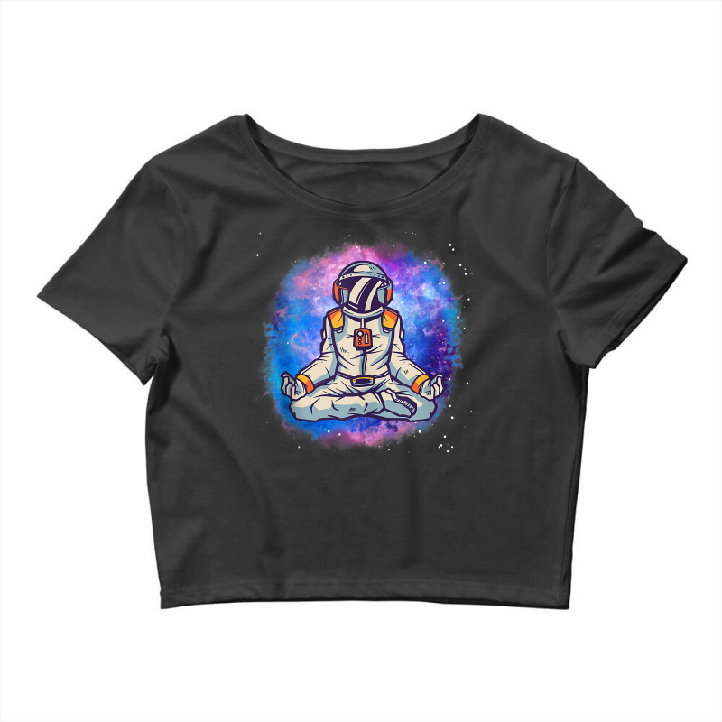 Yoga Meditating Astronaut In The Galaxy Lotus Meditation Tank Top Crop Top by cm-arts | Artistshot