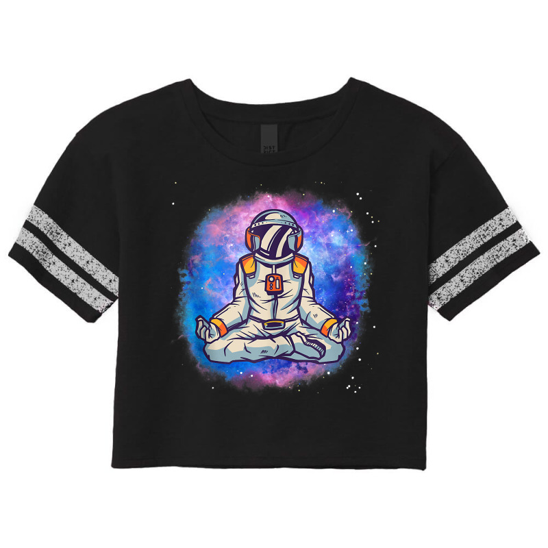 Yoga Meditating Astronaut In The Galaxy Lotus Meditation Tank Top Scorecard Crop Tee by cm-arts | Artistshot