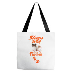 Sleeps With Papillon Tote Bags | Artistshot