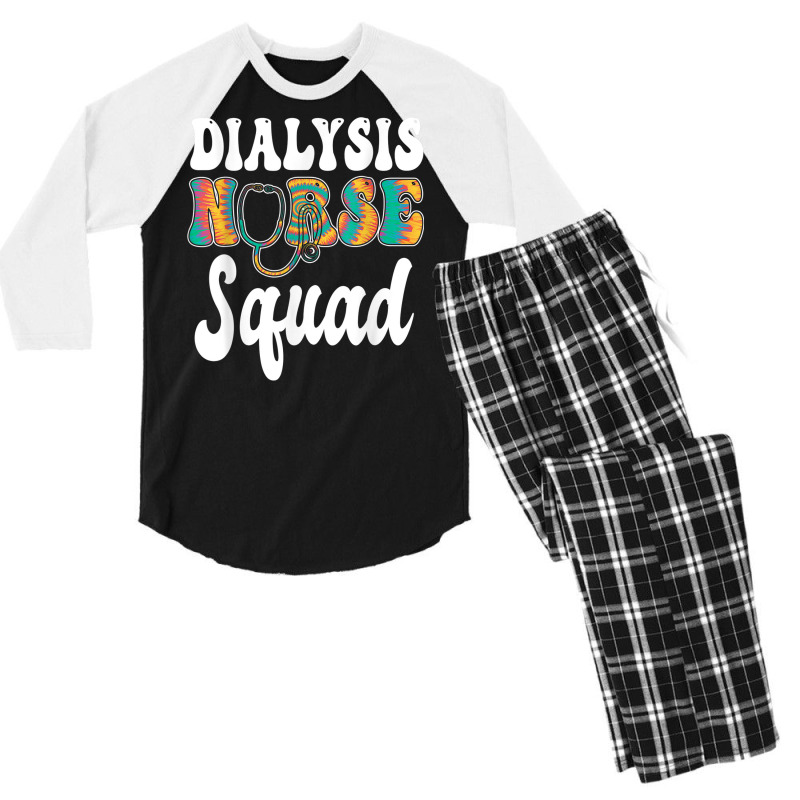 Nurse Squad Stethoscope Nursing Dialysis Nurse Men's 3/4 Sleeve Pajama Set by August | Artistshot