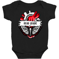 Punk Aesthetic Death Moth- I'm Dead Inside Gothic Moth Skull Head Baby Bodysuit | Artistshot