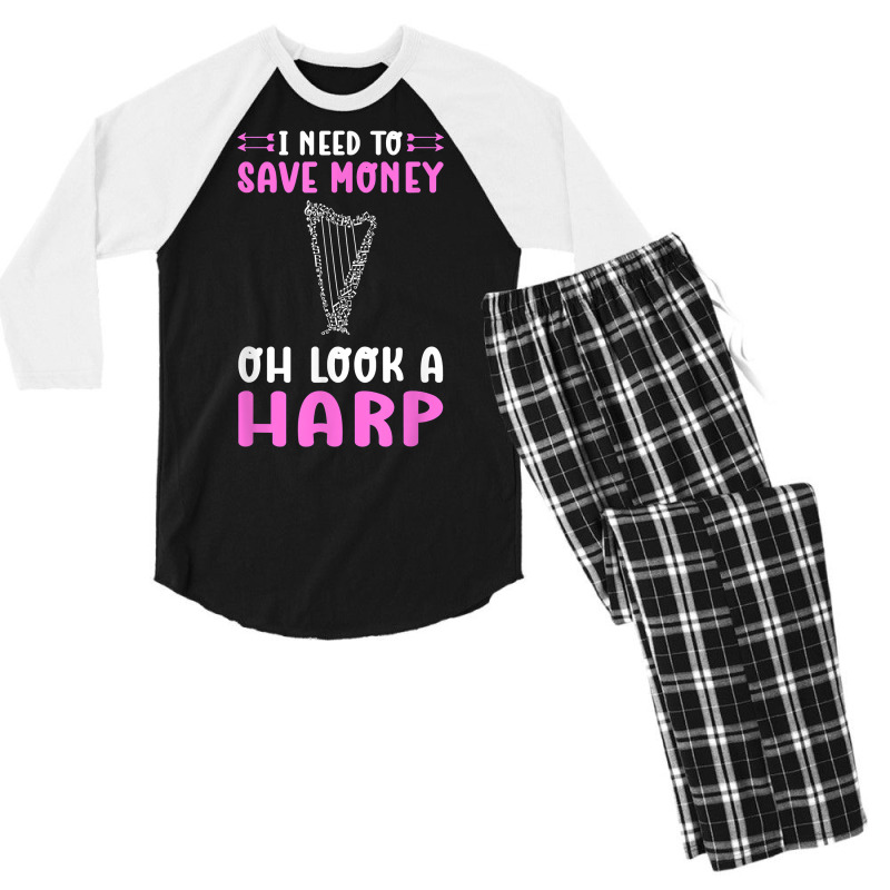 Harp Musician. For Harpist, Harp Girls And Harp Players T Shirt Men's 3/4 Sleeve Pajama Set | Artistshot