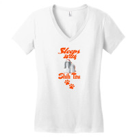 Sleeps With Shih Tzu Women's V-neck T-shirt | Artistshot