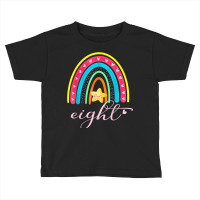 Eight Year Old Rainbow 8th Birthday For Girls Toddler T-shirt | Artistshot