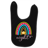 Eight Year Old Rainbow 8th Birthday For Girls Baby Bibs | Artistshot