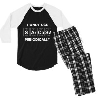 Sarcasm Periodic Table Humor Men's 3/4 Sleeve Pajama Set | Artistshot