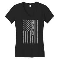 Chaplain American Flag T Shirt Women's V-neck T-shirt | Artistshot