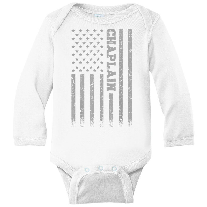 Chaplain American Flag T Shirt Long Sleeve Baby Bodysuit by cm-arts | Artistshot