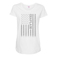 Chaplain American Flag T Shirt Maternity Scoop Neck T-shirt | Artistshot