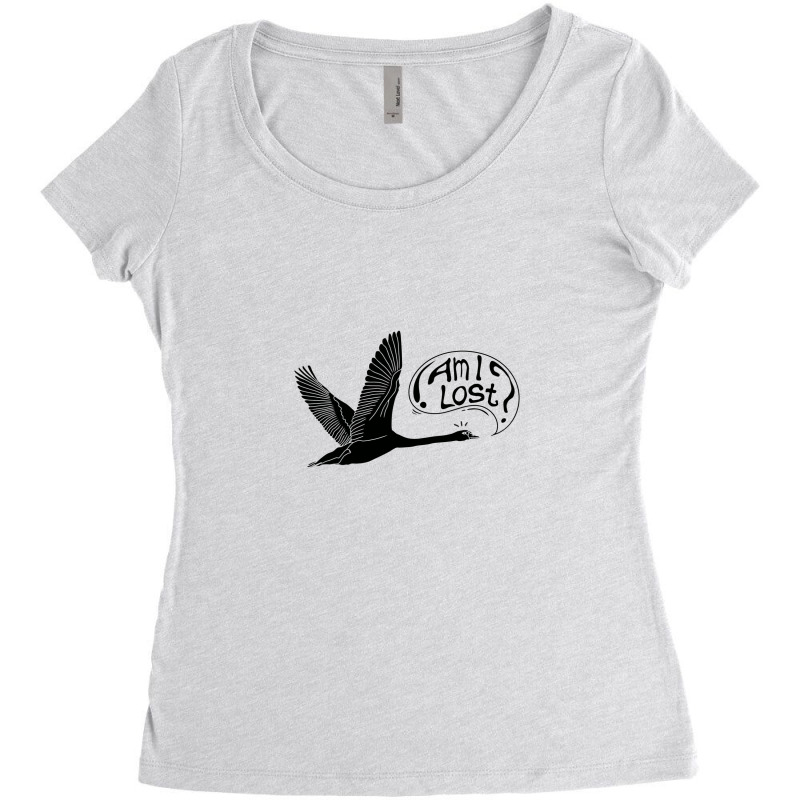 Illustration Of A Goose Muttering Am I Lost Women's Triblend Scoop T-shirt by selos47 | Artistshot