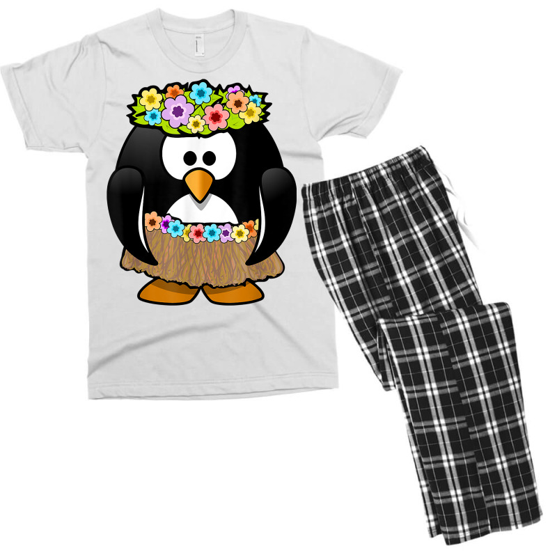 Funny Penguin Shirt. Hula Skirt, Tux, Beach Dance, Cartoon T Shirt Men's T-shirt Pajama Set | Artistshot