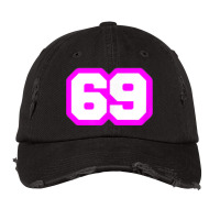 Purple Number Sixty Nine 69 Magenta Sport Font Vintage Cap | Artistshot