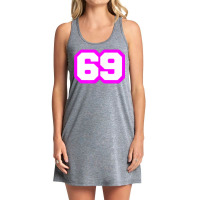 Purple Number Sixty Nine 69 Magenta Sport Font Tank Dress | Artistshot