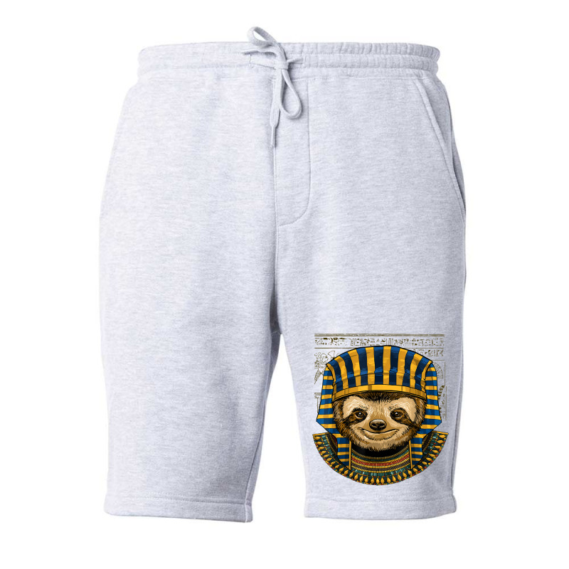 Sloth Egyptian Pharaoh Historian Archaeologist T Shirt Fleece Short | Artistshot