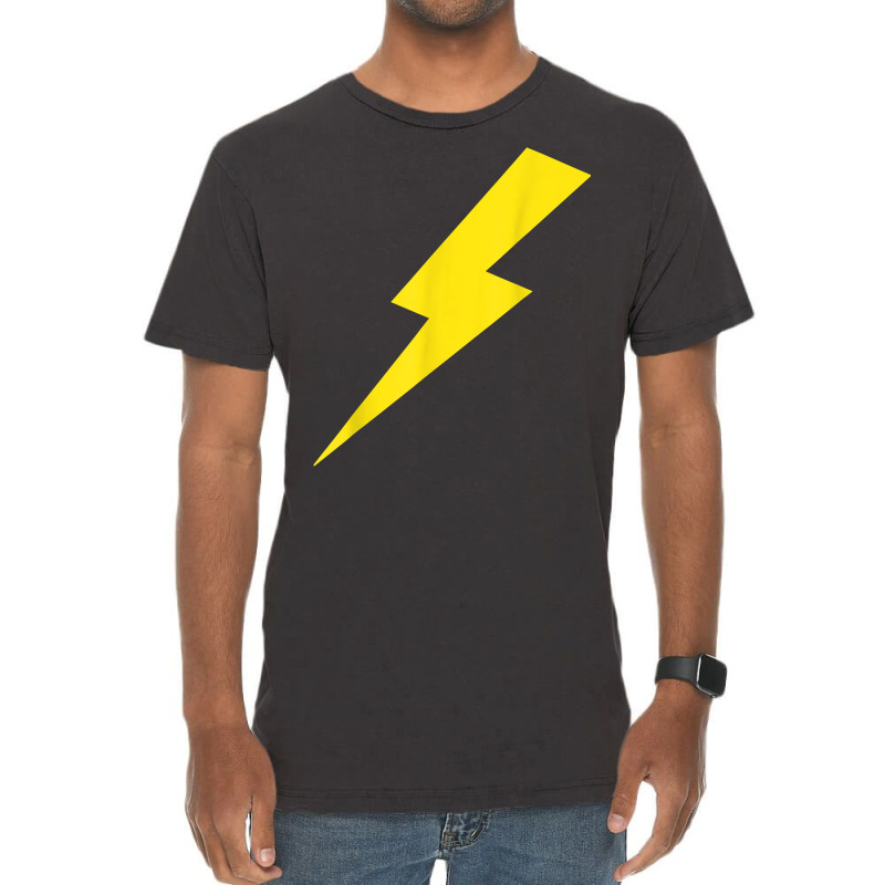 Lightning Bolt Yellow Print T Shirt Vintage T-Shirt by cm-arts | Artistshot