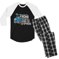 Motorcycle Trike Motortrike Three Wheeler Biker Quote Men's 3/4 Sleeve Pajama Set | Artistshot