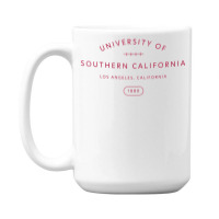 Usc Womens Cardinal 1880 Los Angeles California V-neck 15 Oz Coffee Mug | Artistshot