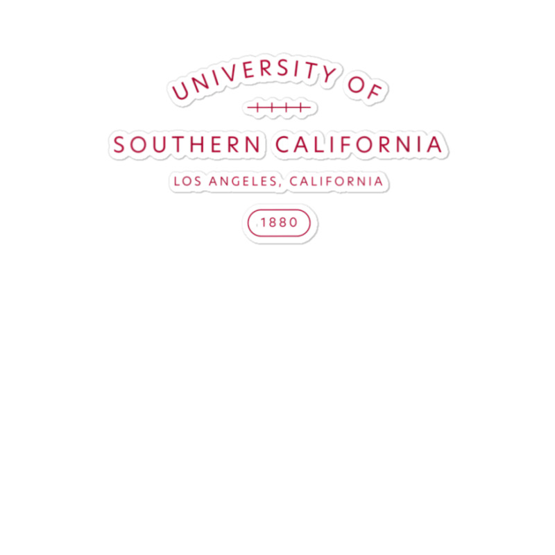 Usc Womens Cardinal 1880 Los Angeles California V-neck Sticker | Artistshot