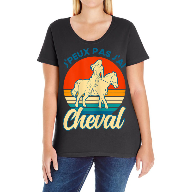 Horseman Rider Horses Vintage I Have A Horse Ladies Curvy T-Shirt by Clinical | Artistshot