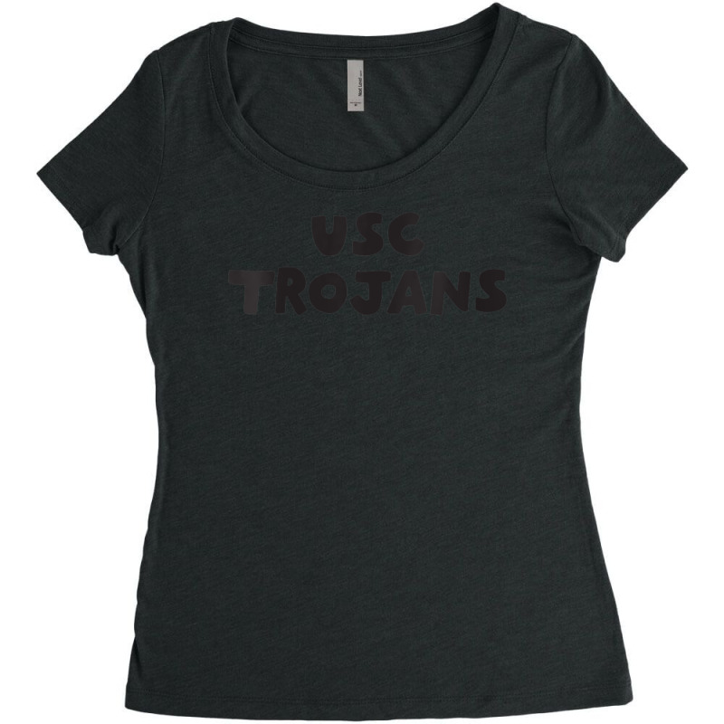 Usc Womens Crayon Block Trojans V-neck Women's Triblend Scoop T-shirt by Kandurip541 | Artistshot