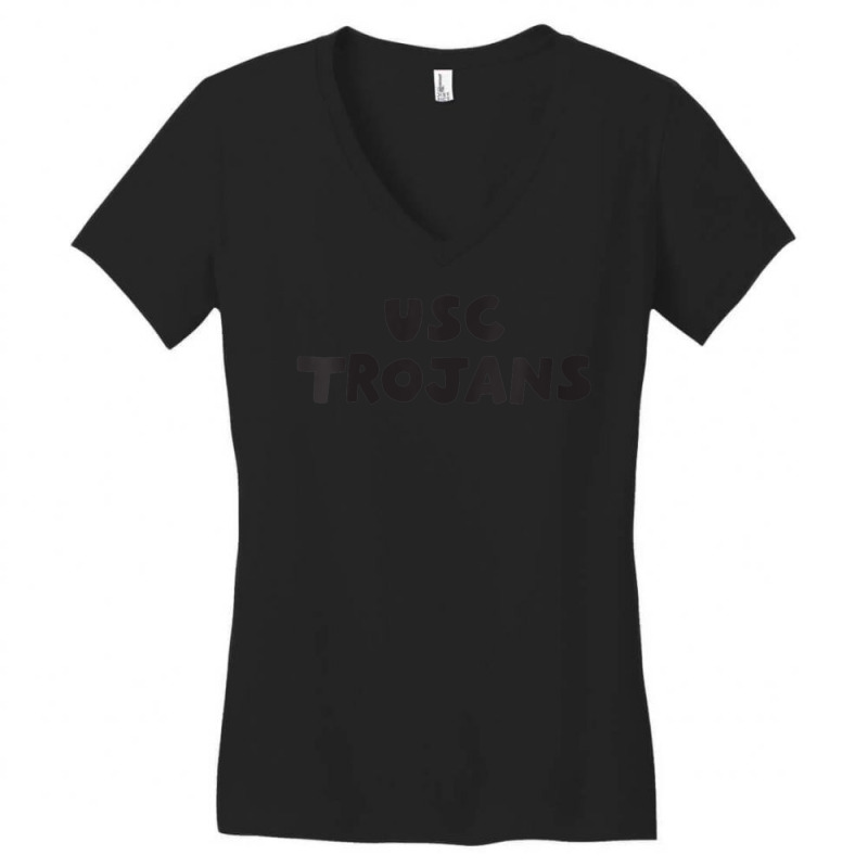 Usc Womens Crayon Block Trojans V-neck Women's V-Neck T-Shirt by Kandurip541 | Artistshot