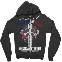 Dominican By Blood American By Birth Dominican Republic Flag T Shirt Zipper Hoodie | Artistshot