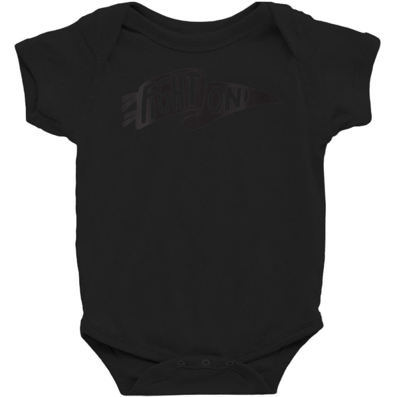 Usc Womens Fight On Pennant Black V-neck Baby Bodysuit | Artistshot