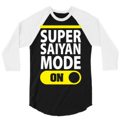 Super Saiyan Mode ON 3/4 Sleeve Shirt | Artistshot